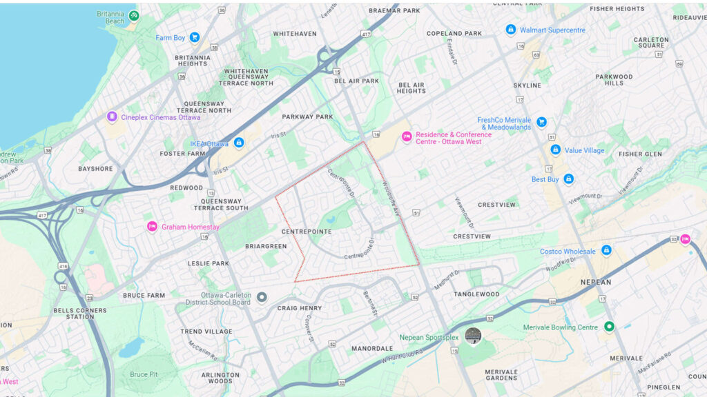 centrepointe-in-ottawa-map